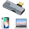 Homirty Adaptador USB C OTG, Tipo C 100W PD de Carga USB C a Doble USB C Splitter para Google TV Chromecast 2020, MacBook, Samsung Galaxy S22/S23(Gris)
