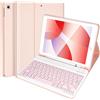 ANICEMOON Lively Life Custodia con Tastiera per iPad 10.2 9a/8a/7a Gen(2021/2020/2019),iPad Air 3 10.5 2019, iPad Pro 10.5 2017, Tastiera Bluetooth Wireless Rimovibile - Layout Italiana - Verde Scuro