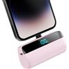 Feob Mini Power Bank per iPhone, 5200mAh 20W PD Caricabatterie Portatile Ultra Compatto Powerbank Batteria Esterna con LED Display Compatibile con iPhone 14/14 Pro Max/13 Pro/13/12/11/XR/XS/8/7-Rosa