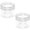 cyclingcolors 2x contenitori di plastica con coperchio trasparente rotondo Piccoli Flaconi da Viaggio trasparente con tappo Bottiglia aereo, 3,2 x 3,8 cm