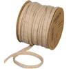 Halbach Seidenbänder Premium spugna di lana (vegana) Larghezza: 8mm Lunghezza: 15m Tubo di filato con filo inseribile per progetti DIY e targhette con nome Colore: beige