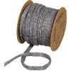 Halbach Fasce di seta premium in lana (vegan), larghezza: 8 mm, lunghezza: 15 m, filo flessibile riempito con filo, per progetti fai da te e targhette, colore: grigio scuro