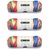 Caron Simply Soft Rainbow Bright Paints - Filato per colori vivaci, confezione da 3 pezzi da 141 g, acrilico, 4 medi (pettinato) - 230 metri - per maglia/uncinetto