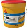Sika - Sikalastic-520 Fiber IT, Grigio - Membrana liquida impermeabilizzante - Rivestimento decorativo elastomerico - Resistente ai raggi UV - 20kg