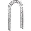 Dehner - Arco con Decorazioni di Rose Cornwall, Circa 236 x 118 x 31 cm, in Metallo, Colore: Grigio/Nero