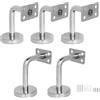 FWEEK 5 Pezzi Staffe per Corrimano, Supporto 60x80 mm, 304 Acciaio Inox Staffa a Parete, Accessori per Parete Interna e Legno Ringhiera