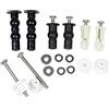 Cosswe 5 paia di viti per sedile WC, kit di montaggio universale, cerniere in acciaio inox per copriwater con piccole parti, fissaggio sedile WC