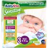MEGA DISPOSABLES SA BABYLINO SENSITIVE VALUE PANNOLINO 3 MIDI 4-9KG 56 PEZZI