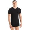 Icebreaker Anatomica Maglietta Sport a Maniche Corte Uomo - Intimo Termico in Lana Merino per Escursioni, Sport, Corsa, Fitness - Nero, S