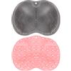 Fousenuk 2 Pezzi tappetino scrubber doccia, scrubber per pulizia piedi, pad massaggio in silicone, spazzola da doccia per schiena, massaggiatori con ventose per Deterge, Alleviare i Piedi Stanchi