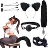 Qoosea 4 Pezzi Plug Anale Sex toys, Plug Analesex Kit con Coda di Volpe in Acciaio Inossidabile, SM Butt Plug Giocattoli Anali SM Sex Plug per Principianti e Cosplay Avanzato