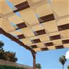 Giuri Tessuti - Fascia Ombreggiante in TESSUTO Outdoor da 310 g/m² per pergola e gazebo - Telo copertura a onda da esterno al metro lineare (60 CM, AVANA)