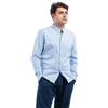 Camicia Uomo Cotone Bianca Nera Collo Coreana Casual Slim Fit Manica Lunga VEQUE