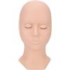 Joyzan Testa di Manichino, Allenamento per Ciglia Palpebre Sostituite Manichino Trucco in Silicone Estensione Eyelashes Formazione ta del con Praticate Autoadesive (Rosa + 1 Paio Occhi)