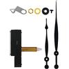 DEEWISH Albero Totale Lungo 32 mm/ (1-1/4 Pollici) Meccanismo dell'orologio Movimento al Quarzo di Riparazione, Coppia Elevata, Funzionamento a Batteria, Orologio Silenzioso, lancette Nere Incluse D