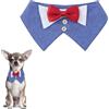 Yoolhamy Smoking per cani, bandana con papillon per matrimoni, collare regolabile, per feste in costume per cani di taglia piccola, media e grande, per San Valentino, Natale, fidanzamenti, compleanni