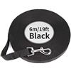 CtopoGo Guinzaglio da addestramento per cane lungo, guinzaglio da addestramento per cani Guinzaglio per Cani - 25Mm /10Mt /15Mt (6M, Nero)