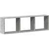 vidaXL Mobile a Parete 100x16x30cm Grigio Cemento in Legno Multistrato