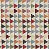 Kt KILOtela - Tessuto arredo al Metro - Gobelin - Tappezzeria - 280 cm di Larghezza - Prezzo per 50 cm | Triangoli Beige - Rosso, Verde, Blu, Grigio, Beige