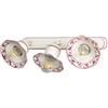 VANNI LAMPADARI - Applique da Parete Interno Edera - Lampada da Parete Orientabile 3 Luci in Ceramica Decorata a Mano - Applique Camera da Letto - Bagno - Cucina - Soggiorno, Rosa