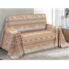 SpazioTessile Teli Arredo Copritutto Copridivano Copriletto Montagna Rosso 0P Panama Cotone (Village Beige, 160x280)