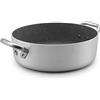Pentole Agnelli ALSA106G28 Linea Shark Skin, Casseruola Bassa, Antiaderente, con 2 Manici in Acciaio Inossidabile, 28 cm