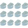 WYAN 12 pezzi clip di vetro Con viti di Montaggio,per il bagno,la cucina | Lega di alluminio,dimensioni:3,85x2,8x1,9cm,impermeabile e antiruggine,sicuro e pratico,con piedini in gomma antiscivolo