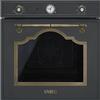 Smeg Forno Ad Incasso Smeg Classic SF700AO 70 Litri Classe A (A59,7xL59,7xP54,8) Ventilato Maniglia Ottone antico Antracite