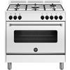 Ⓜ️🔵🔵🔵 LA GERMANIA AMN965EBV/24 - Cucina 5 fuochi gas, forno elettrico singolo, 90x60 cm, bianco, Serie Americana, Classe A