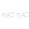 SIMPLE DAY Tazza Te o Cappuccino Set 2 Pezzi A Colazione 280ml Vetro