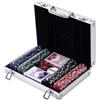 HOMCOM Set Poker Professionale Valigetta in Alluminio, 200 Fiches, 2 Mazzi, Ideale per Texas Hold'em/Blackjack|Aosom