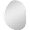 HOMCOM Specchio da Bagno Illuminato a LED con Colore e Temperatura Regolabile, in Vetro Temperato, 80x5x60 cm, Argento