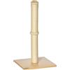 PawHut Tiragraffi per Gatti con Palo in Sisal Alto 60 cm e Base in Truciolato, Beige