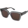 Gucci GG1084S 004 | Occhiali da Sole Graduati o Non Graduati | Prova Online | Unisex | Plastica | Quadrati | Grigio, Trasparente | Adrialenti