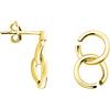 SOFIA MILANI - Orecchini da Donna in Argento 925 - Placcati in Oro - Orecchino a Perno a Cerchio - E1272