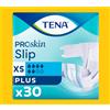 Tena Slip Plus Pannoloni per Incontinenza con Adesivi Taglia XS - Assorbenti per Adulti 30 Pezz