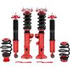 maXpeedingrods Ammortizzatore per BMW E36 Serie 3 316i 318i Sospensione Auto Coilover Kit di 4, Ammortizzatore a Molla Puntone 1991-1998 - Rosso
