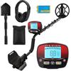 MCJ Metal Detector Professionali per Oro - Metal Detector per Adulti e Bambini con Bobina Impermeabile IP68, Funzione Pinpoint, Modalità Memoria e Display LCD Retroilluminato