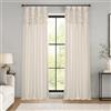 HPD Half Price Drapes Tende in finta seta Dupioni increspate per soggiorno, 127 x 274 cm (1 pannello), PDCH-KBS2-108-RU, bianco sporco