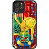 Generic iKins case for Apple iPhone 12 Pro Max cat with red fish