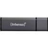 Intenso Alu Line - Chiavetta USB da 8GB - Pendrive USB 2.0, Antracite