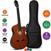 Strumentimusicalitop Chitarra Classica Elettrificata 4/4 Cutaway Mogano Amplificata EQ 4 Bande +Borsa