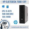 HP Computer HP ProDesk 700 G1 SFF CPU Core i5-4570 SSD 240gb Ram 8gb Win10 GRADO A-
