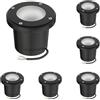 ledscom.de 6 pezzi lampada da incasso a pavimento BOFU per esterni, IP67, orientabile, nera, rotonda, 150 mm Ø, 1x GU10 max. 15W, vetro smerigliato