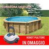 Piscina in legno Ø 5,80 m ottagonale Ocea 580 Ubbink