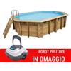 Piscina in legno 3,55 m x 4,90 m ottagonale - Azura 490 Ubbink