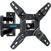 BONTEC Supporto TV Parete13-42 Pollici, Staffa TV Universale per LCD/LED con Braccio Girevole Inclinabile e Rotazione 360°, Porta TV Estensibile Salvaspazio 400 mm,VESA 200x200,fino a 20 Kg