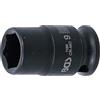 BGS 7289 | Inserto per chiave a bussola esagonale | azionamento quadrato interno 6,3 mm (1/4) | SW 9 mm
