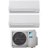 Daikin Climatizzatore Dual Split Inverter 9000 + 12000 Btu Condizionatore con Pompa di calore Classe A++/A+ Gas R32 (Unità Interna + Unità Esterna) - CTXF25C + CTXF35C + 2MXF40A Sensira