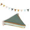 AiQInu Bandierine, Tessuto Bunting, Triangolo Bandiera Ghirlanda, Ghirlande triangolari in cotone lavabile, Per Bambini Appesa Bandiera Per Matrimonio Compleanno Baby Shower Party Baby Shower